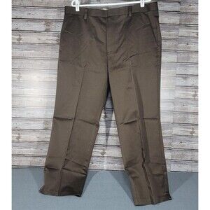 Mens Dockers Classic Fit Pants Dark Brown - Flat Front Size 38x29 -Vintage